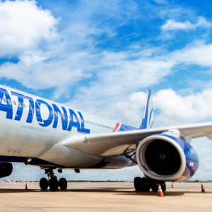 national airlines plane on the tarmac